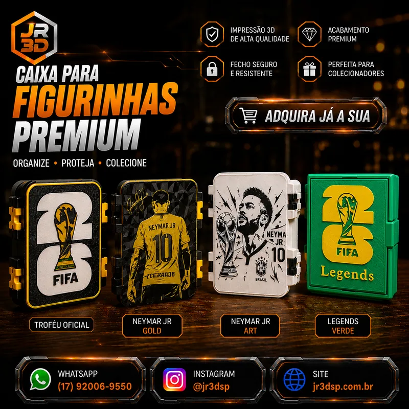 Peças impressas em 3D pela JR3D